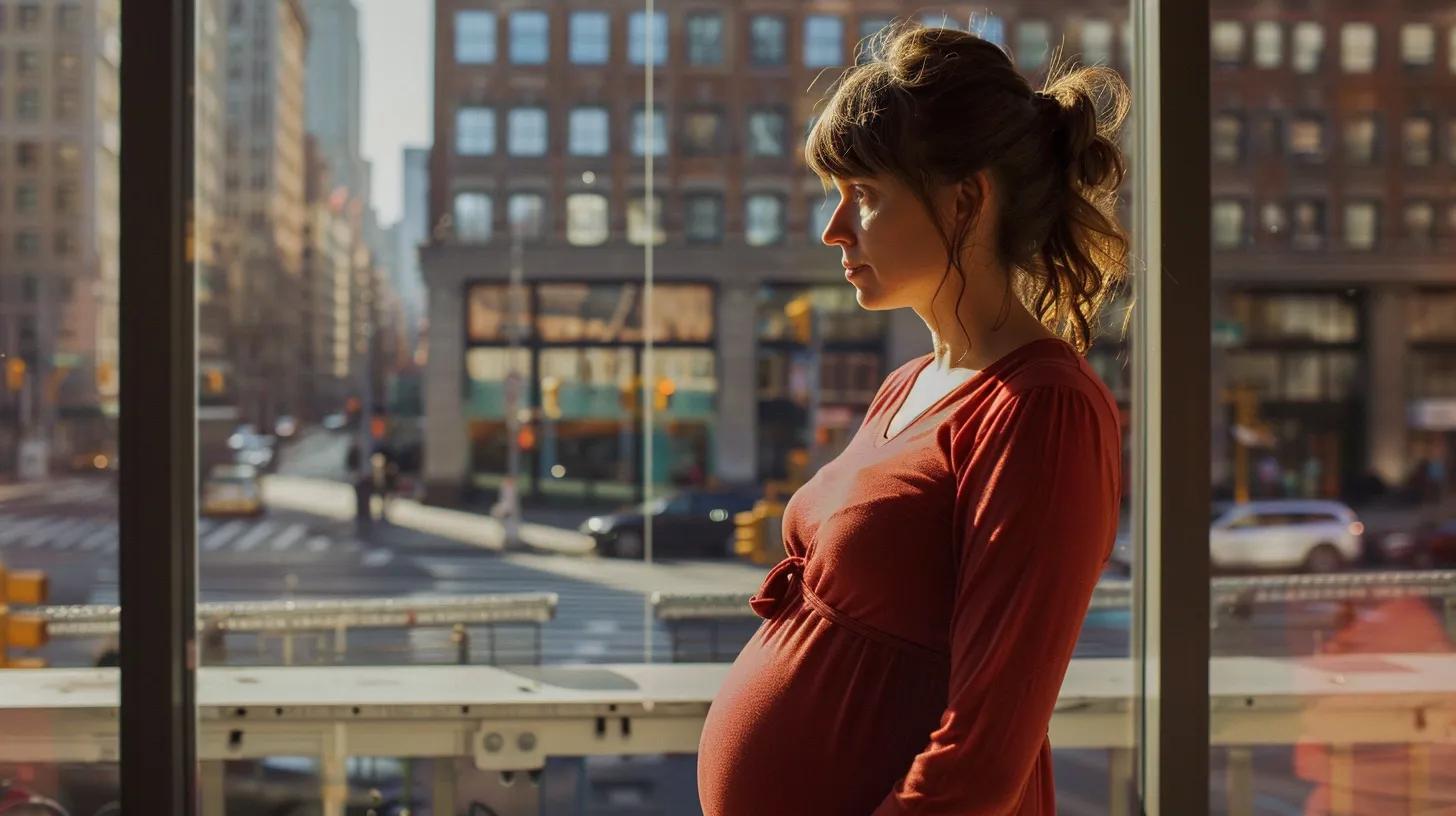 Pregnant at work in New York City